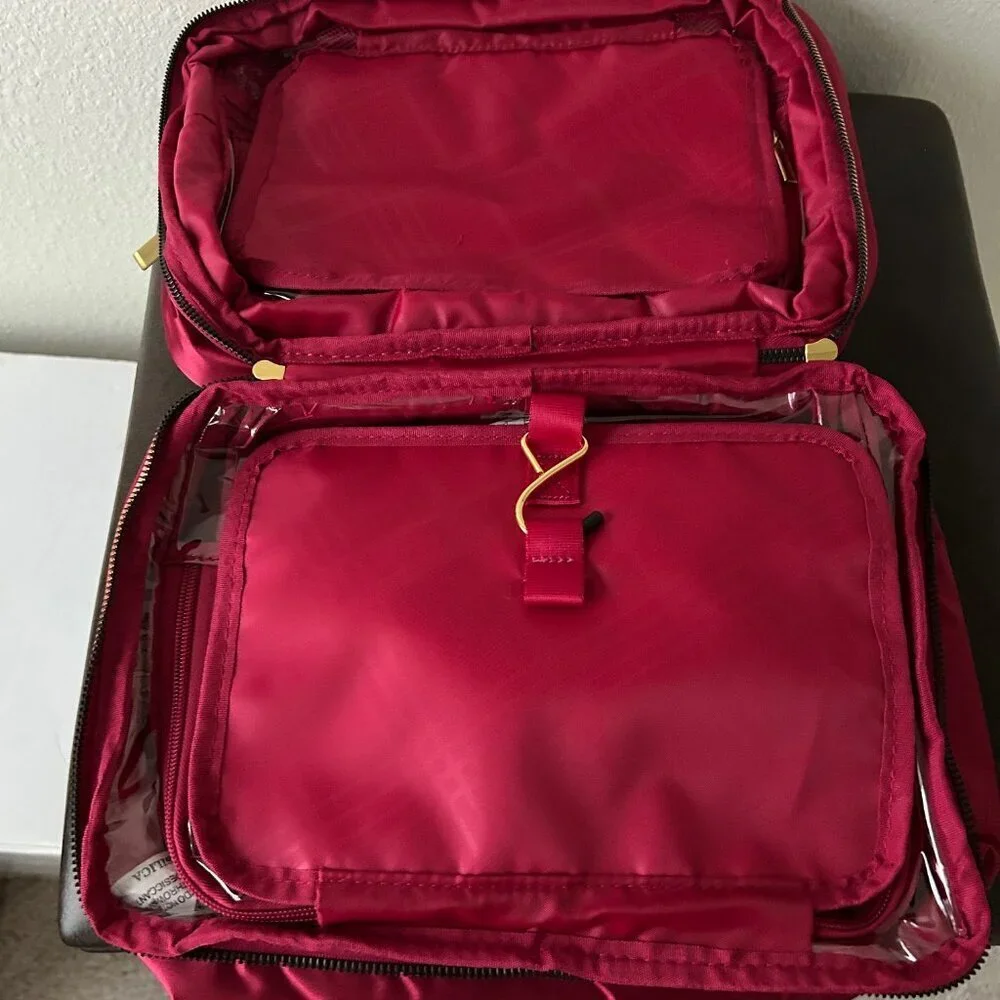 Joy Clean And Chic Expandable Toiletry Case Lipstick Red NWT